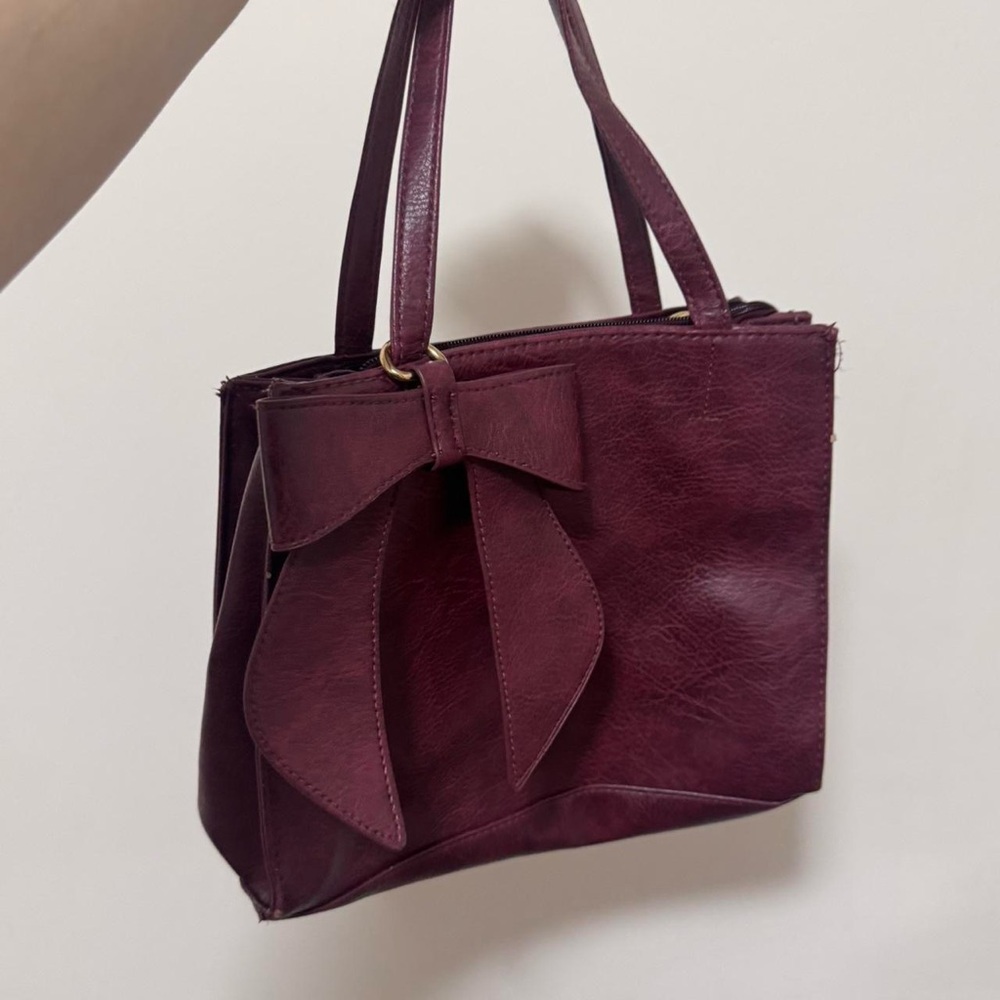 Elegant Burgundy Tote Bag purse